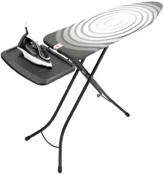 Прасувальна дошка Brabantia IRONING TABLES B з підставкою для парової системи 124x38 см Чорна (101083) 101083 фото