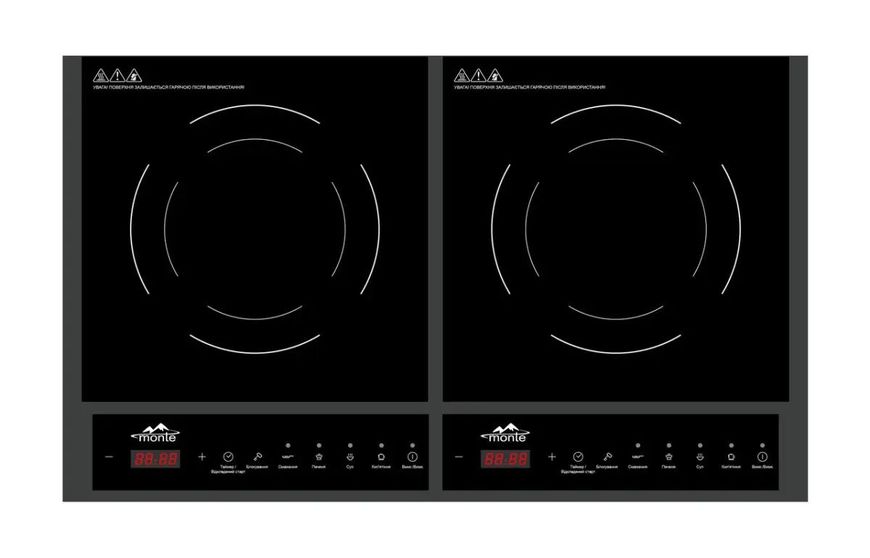 Електроплита індукційна Monte 2000 Вт 60х36х6,5 см 2114-MT***Ф фото