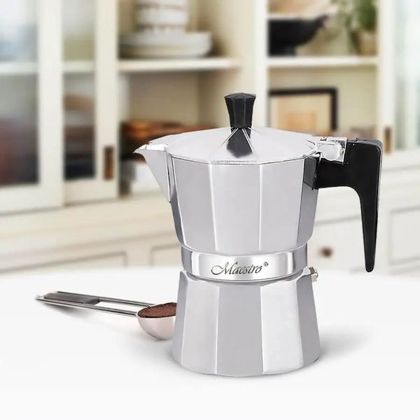 Кофеварка Maestro MR-1666-3 BLACK "Espresso Moka" 150 мл алюмін 1666-3BLм фото