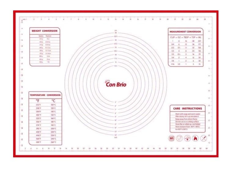 Силіконовий килимок Con Brio для розкочування та випікання тіста 60 х 80 см 680CBmix фото
