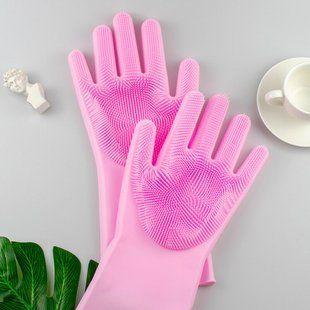 Багатофункціональна силіконова рукавичка для миття посуду Magic Silicone 1108322 фото
