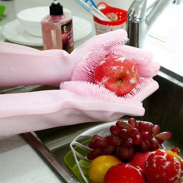 Багатофункціональна силіконова рукавичка для миття посуду Magic Silicone 1108322 фото