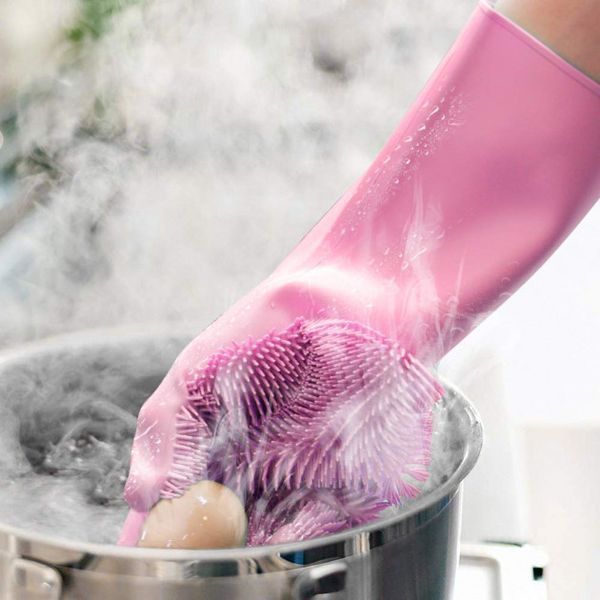 Багатофункціональна силіконова рукавичка для миття посуду Magic Silicone 1108322 фото