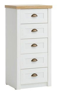 Комод 5шух білий/дуб 51х107х43 см 3620975 фото