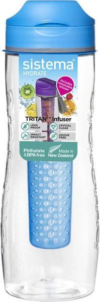 Пляшка для води Sistema Hydrate із дифузором Blue 800 мл (660-1 blue) пластик 660-1 blue-1 фото