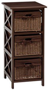 Комод 3шух коричневий 36х76х37 см 3833208 фото