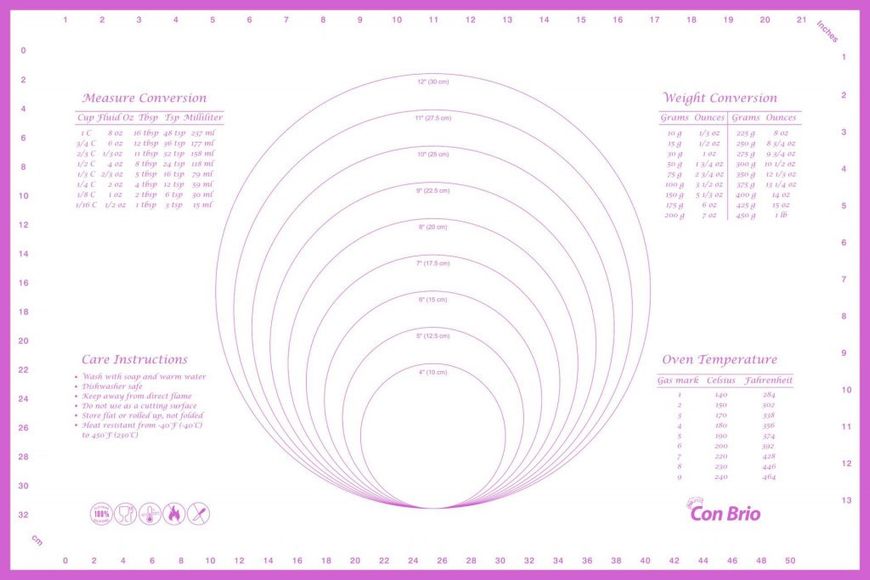 Коврик силиконовый для выпечки Con Briо 60х40см 676CBmix фото