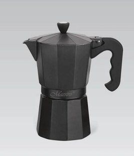 Кофеварка гейзерная Espresso Moka Maestro MR-1666-9 Black 450мл на 9 чашек алюминиевая 1666-9BLACK фото