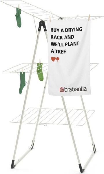 Сушарка для білизни Brabantia Drying Rack 3-ярусна підлогова 23 м Metallic Grey (476648) 476648 фото