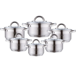 Набор кастрюль Bohmann (BH-0717) 12 предметов 2.1л, 2,9л, 2.9л, 3.9л, 3.9л, 6.5л 0717BH фото