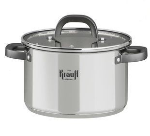 Каструля Krauff Prime Chef зі скляною кришкою з колекції Євгена Клопотенко 2.1 л 16 см 26-303-007 фото