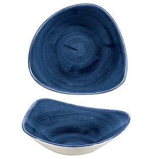 Тарелка глубокая, пиала треугольная Churchill серия Stonecast Cobalt (PABLTRB91) Blue 23,5 см / 0,6 л PABLTRB91 фото