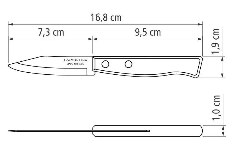 Ніж Tramontina TRADICIONAL 76 мм/для овочів 22210-403 фото