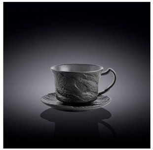 Чашка с блюдцем Wilmax Slatestone Black 300 мл 661153/AB фото