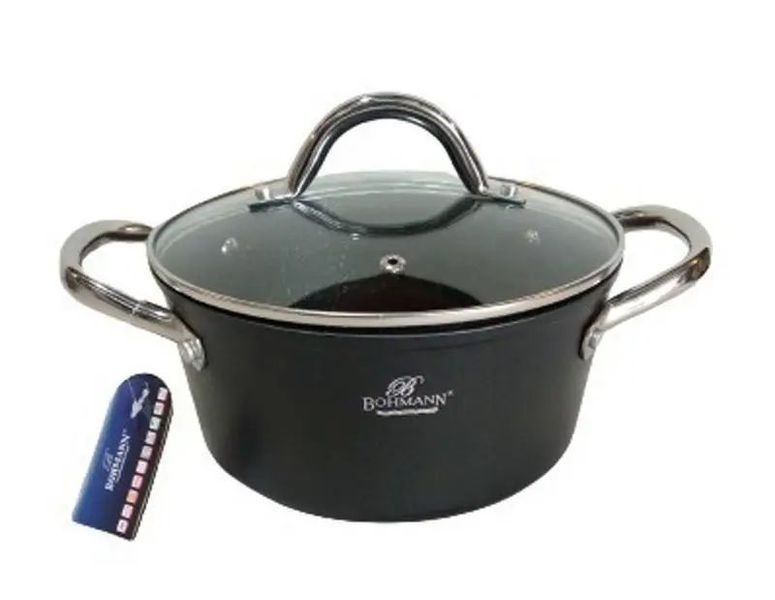 Каструля зі скляною кришкою Bohmann (1417-20BH-MRB) 2.3 л/20 см 1417-20BH-MRB фото