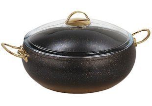 Кастрюля со стеклянной крышкой OMS 4.5 л 24 см 3141-24OMS-Bronze фото