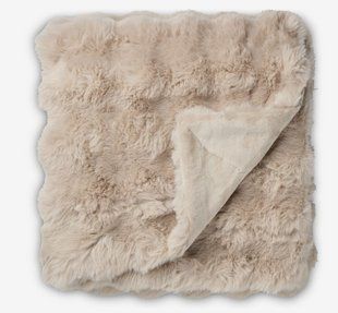 Плед 130x170см штучне хутро бежевий 4544100 фото