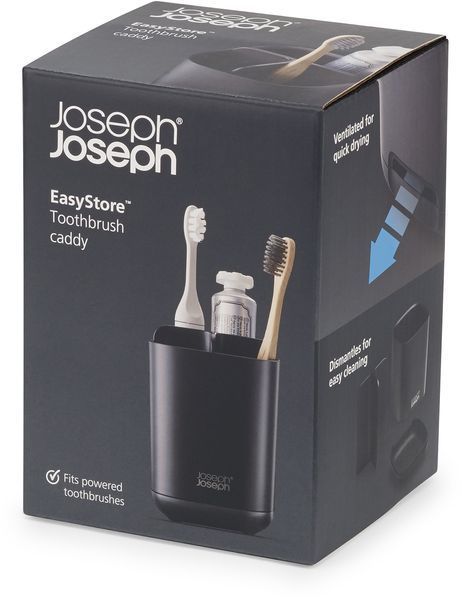 Органайзер для зубних щіток JOSEPH JOSEPH 12.7x9x9 см Чорний 70598 фото