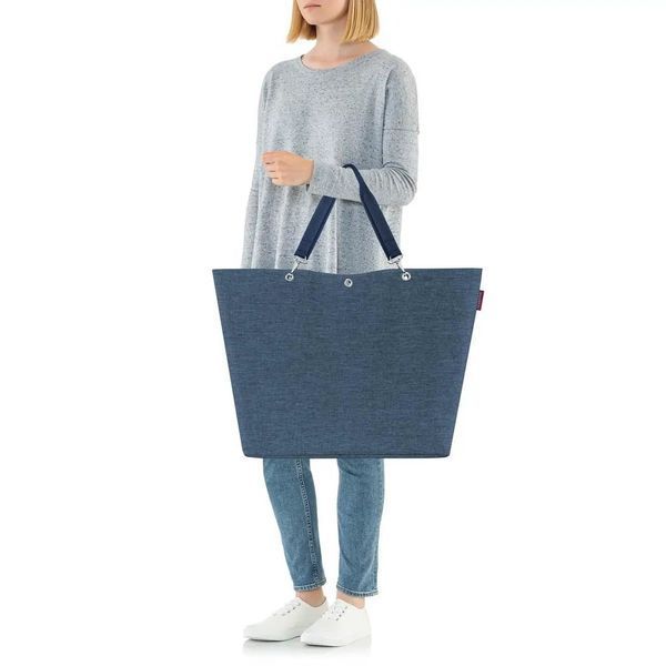 Велика тканинна пляжна сумка шоппер 35л Reisenthel Shopper XL Twist Blue 68 х 45,5 х 20 см (ZU 4027) ZU 4027 фото