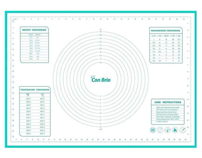 Силіконовий килимок Con Brio для розкочування та випікання тіста 61 х 91 см 681CBmix фото