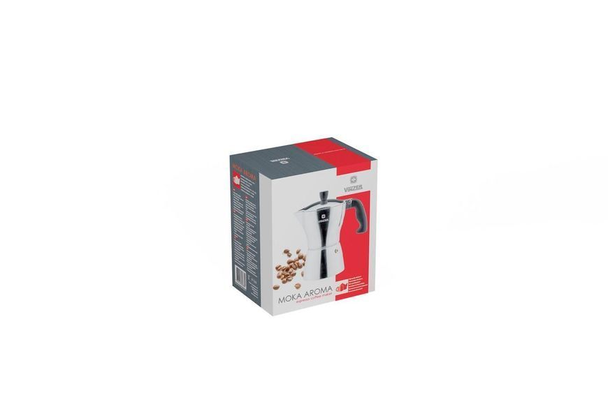 Кофеварка гейзерная VINZER Moka Aroma 3 чашки по 55 мл (89388) 89388 фото