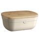 Хлебница керамическая с доской-крышкой Emile Henry Storage 35.5x25x15.5 см бежевый 28750 фото 1