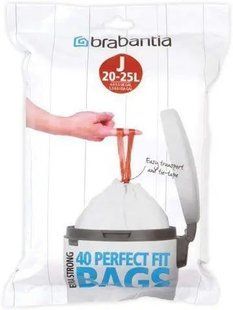 Набір пакетів для сміття Brabantia J 23л, 40 штук (115608) 115608 фото