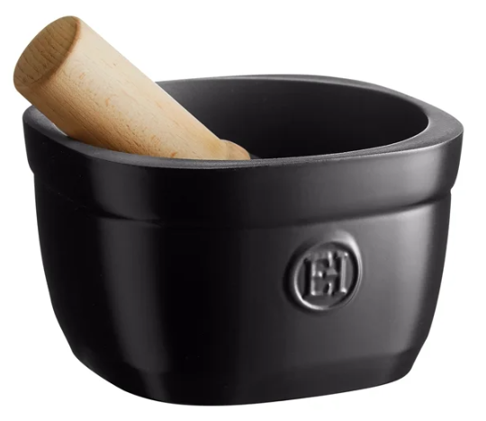 Ступка з маточкою Emile Henry Kitchen Tools 0,9 л чорна 710257 фото