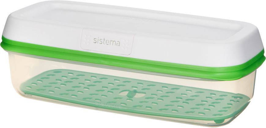 Місткість для зберігання овочів та фруктів Sistema Freshworks Green 1.9 л (53115) 53115 фото