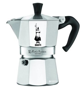 Гейзерная кофеварка Bialetti Moka Express 135 мл на 3 чашки (0001162) 0001162 фото