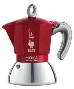 Итальянская гейзерная кофеварка Bialetti New Moka на 2 чашки Красная (0006942) 0006942 фото