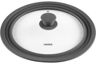 Кришка VINZER скляна із силіконом мультирозмірна (89253) 89253 фото