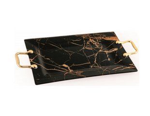 Блюдо для сервірування "VIVA MARBLE BLACK" 35х22.5 см 3235-Z306S фото