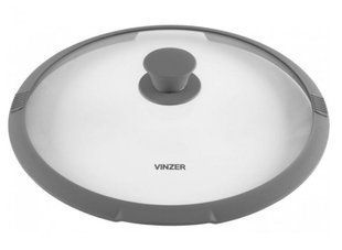 Кришка VINZER скляна із силіконом 28 см (89252) 89252 фото