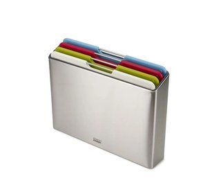 Набір дощок Joseph Joseph Folio Stal з кейсом для зберігання 25,5х35,5х7 см, срібло (60213) 60213 фото