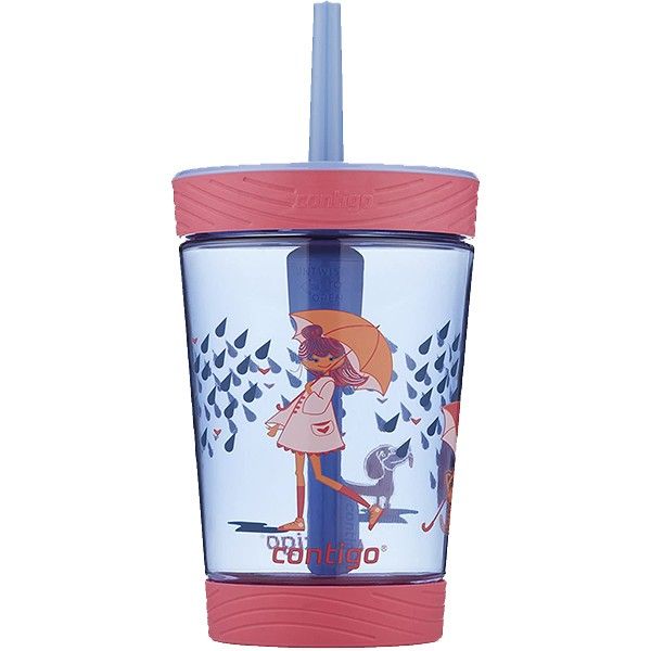 Стакан с трубочкой детский Contigo Spill Proof Tumbler Pink 420 мл (2116101) 2116101 фото