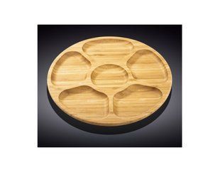Менажниця кругла Wilmax Bamboo 6 секцій 28 см 771226/A фото