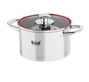 Кастрюля Krauff Prime Chef со стеклянной крышкой 22 см 4.7 л 26-238-070 фото