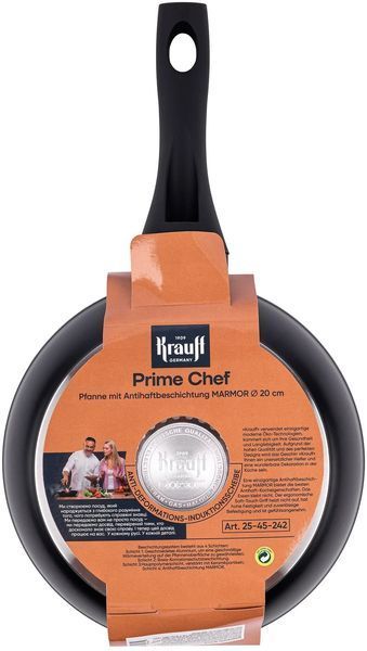 Сковорода алюминиевая 20 см Krauff Prime Chef с антипригарным мраморным покрытием 25-45-242 фото