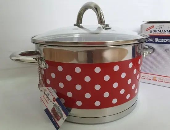 Кастрюля со стеклянной крышкой Bohmann (0127-16) 1.2л / 16см 0127-16 фото