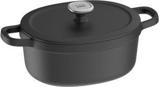 Каструля овальна BergHOFF Leo Graphite чавун (гусятниця) 27х22 см 4.8 л (3950616) 3950616 фото