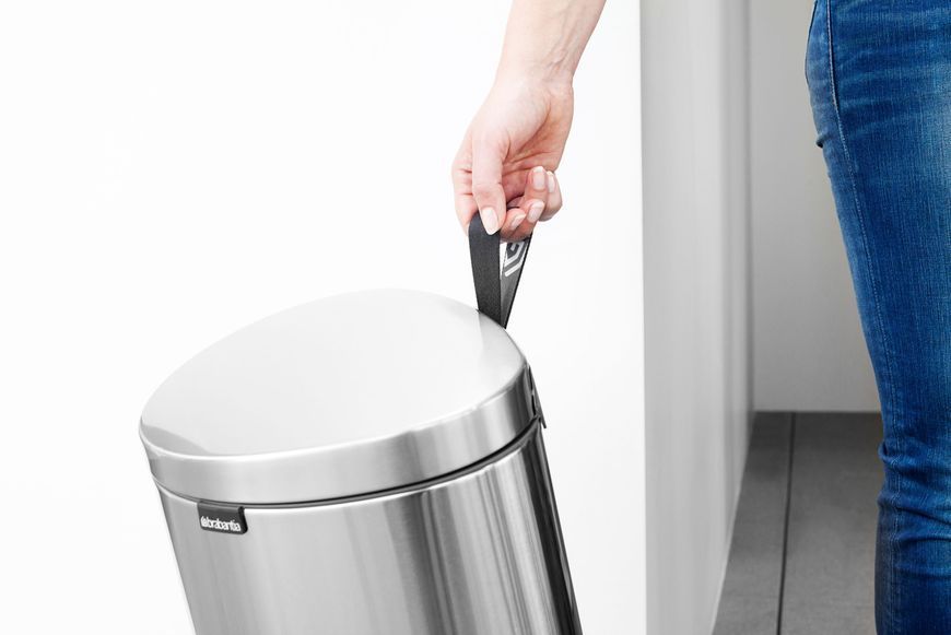 Бак для мусора Brabantia Pedal Bin FlatBack 30 л Матовый стальной (482007) 482007 фото