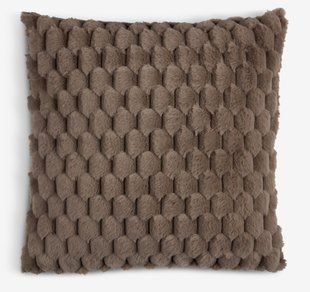 Подушка декоративна 45x45 шт.хутро т.пісоч. 6886207 фото