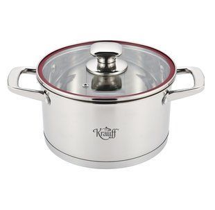 Каструля Krauff Prime Chef зі скляною кришкою 18 см 2.7 л 26-238-039 фото
