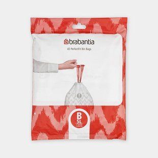 Набір пакетів для сміття Brabantia 5 л, "B", 40 шт. (137747) 137747 фото