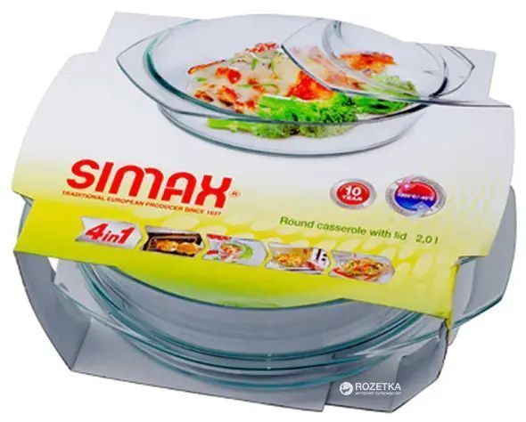 Кастрюля для запекания круглая Simax 2 л 6026-6036-Ф фото