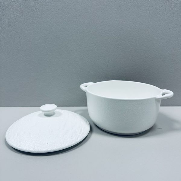 Горшок для запекания с крышкой 18см/600 мл Wilmax Slatestone White 661540/A фото