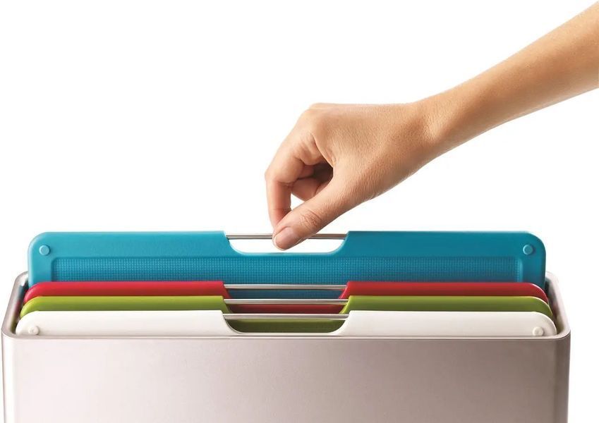 Набор разделочных досок Joseph Joseph Folio с подставкой + нож шеф-повара 20х30х7.6 см (98995) 98995 фото