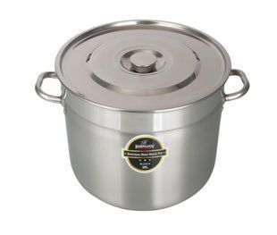 Каструля з кришкою Bohmann 30 л 24 см срібляста 4124-30 фото